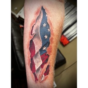 ripped-skin-american-flag